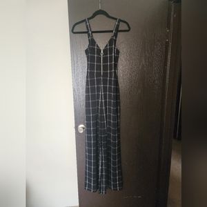 Express plaid jumpsuit